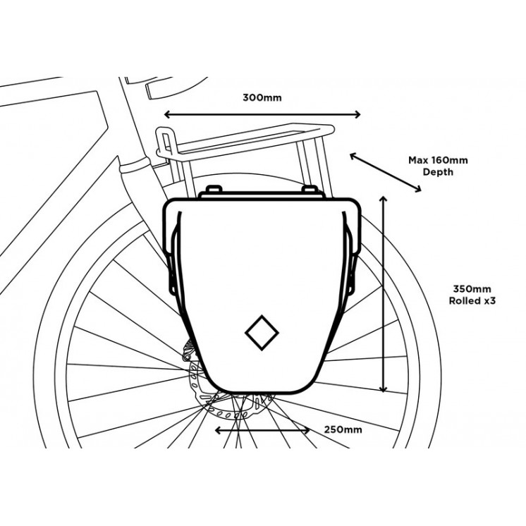 Restrap - Pannier Small - 13L Waterdichte Fietstas