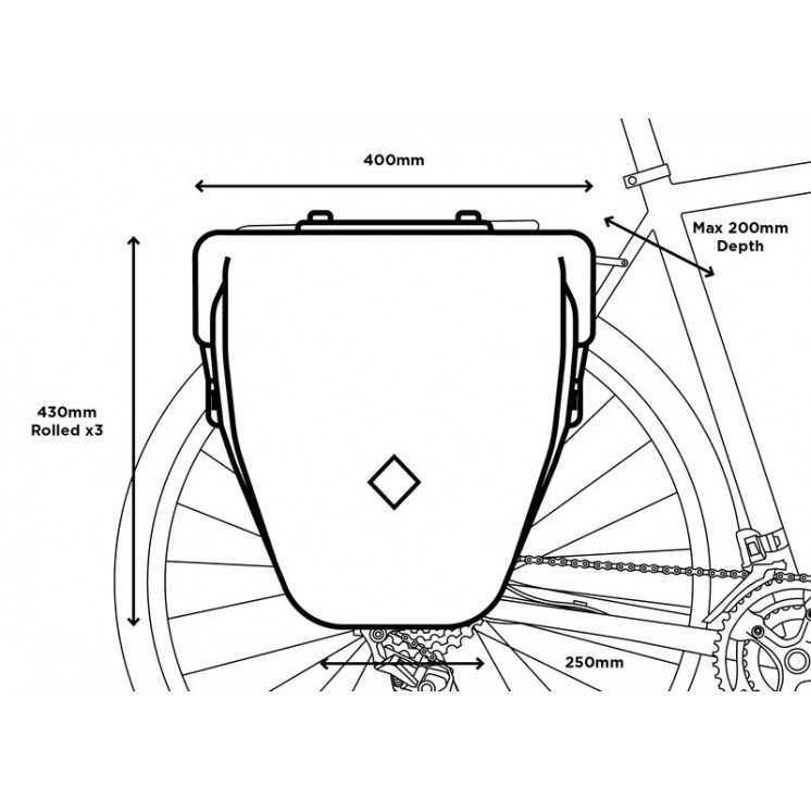 Restrap - Pannier Large - 22L Waterdichte Fietstas