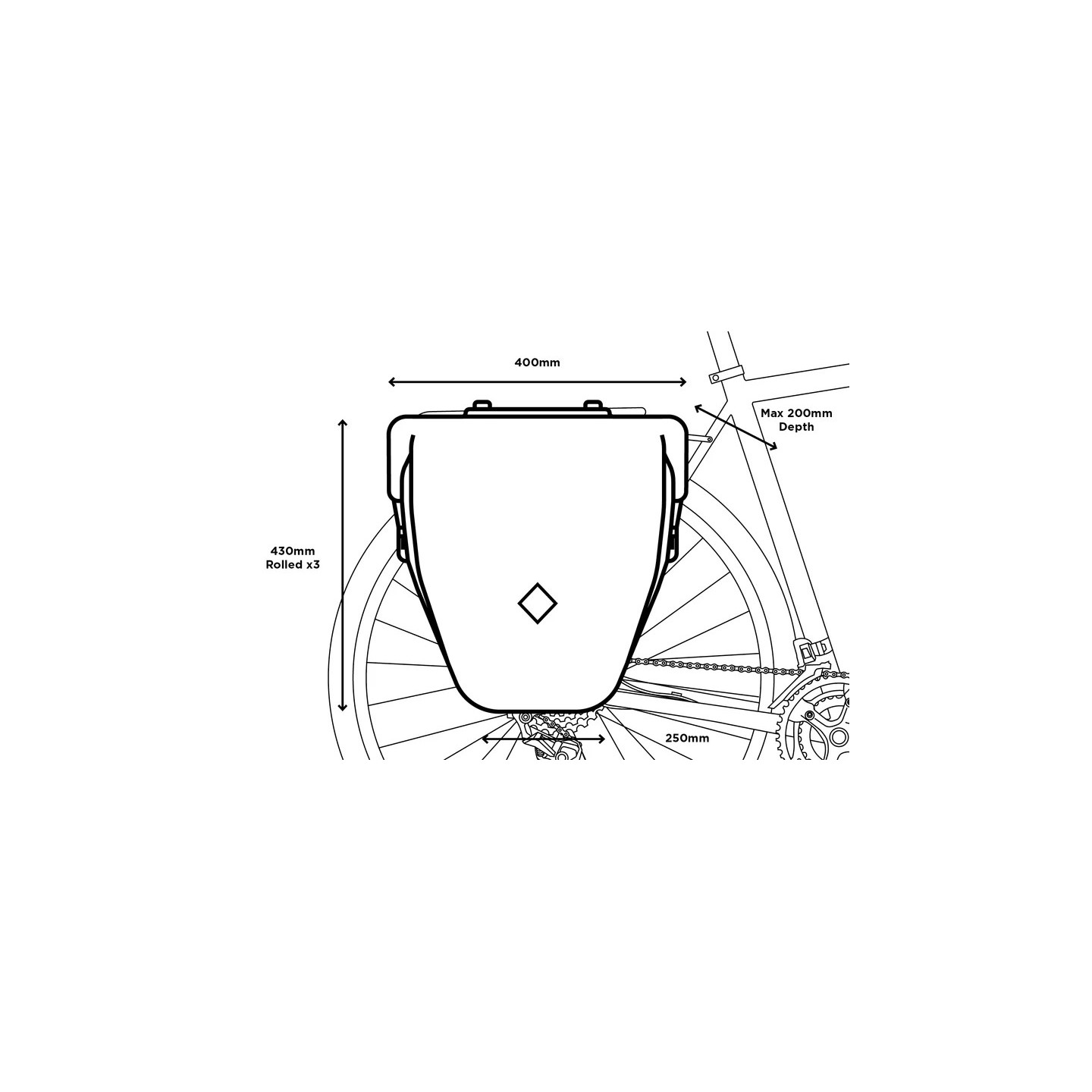 Restrap - Pannier Large - 22L Waterdichte Fietstas