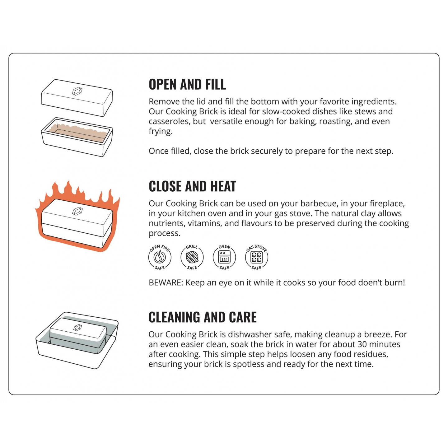 Bricknic - Cooking Brick Black