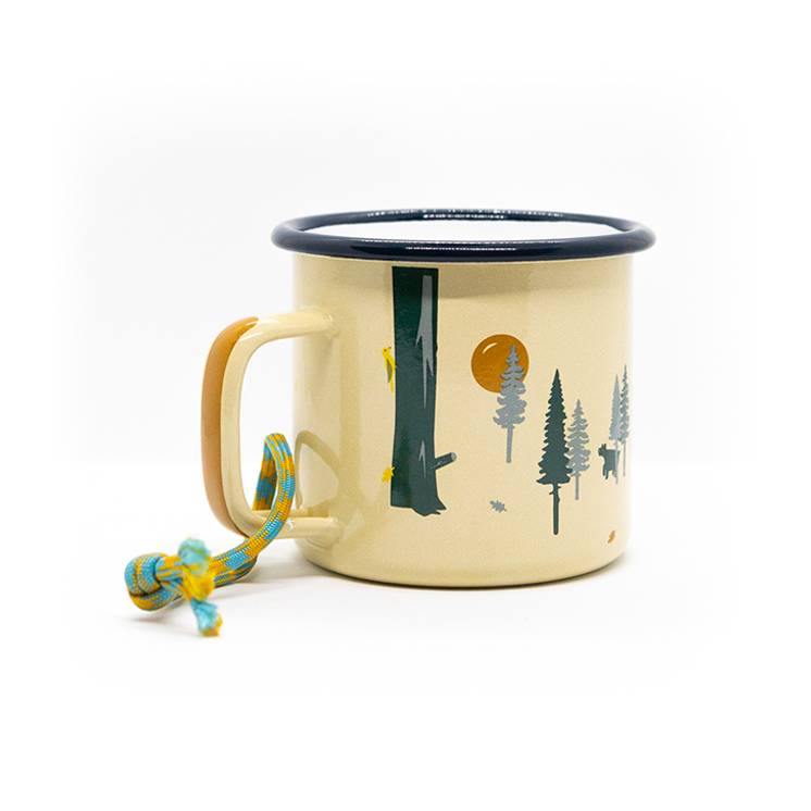 Roadtyping – durable 'Wild & Free' enamel mug