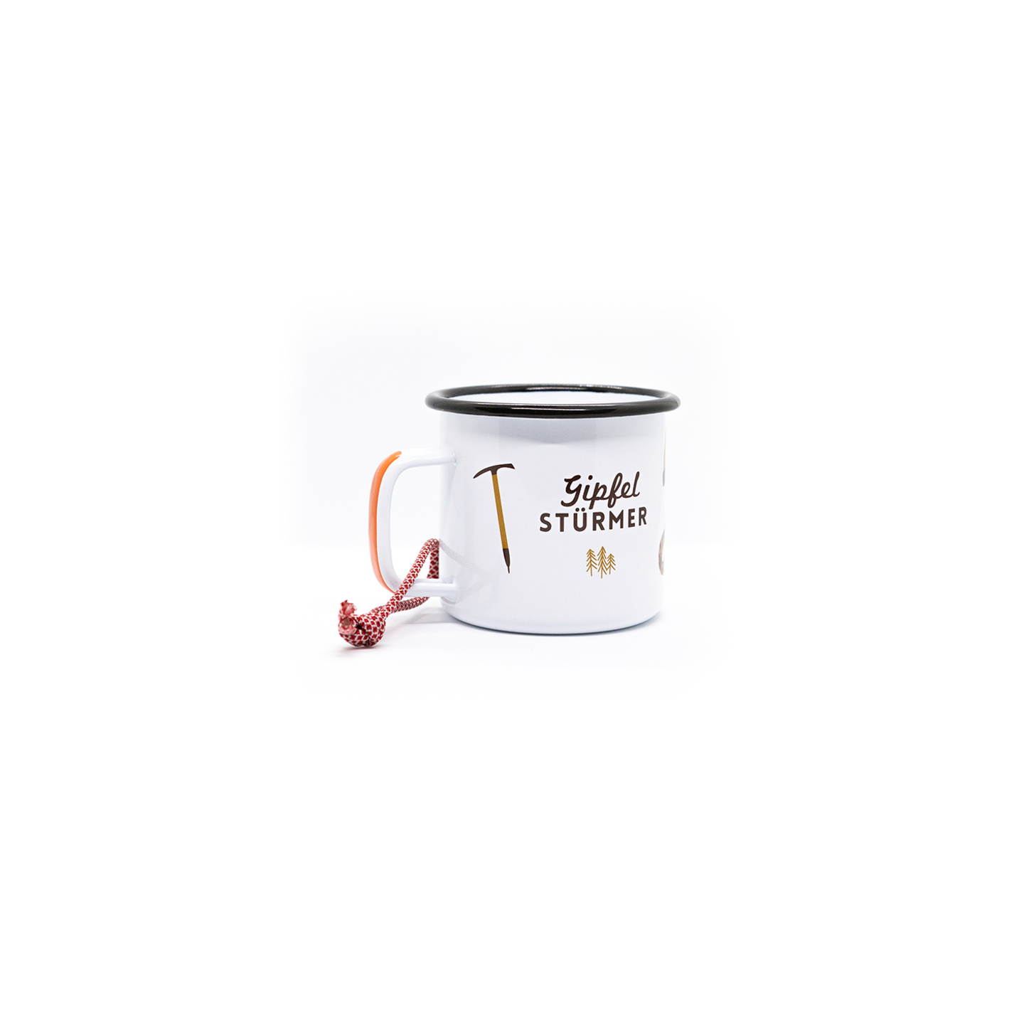 Roadtyping – durable 'Gipfelstürmer' enamel mug