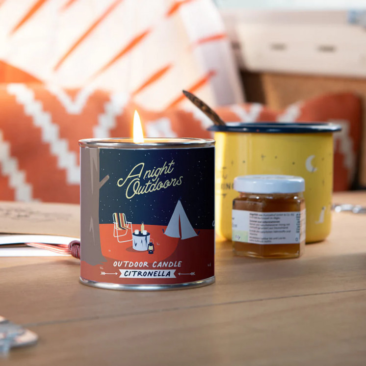 Roadtyping – organic citronella scented candle in tin