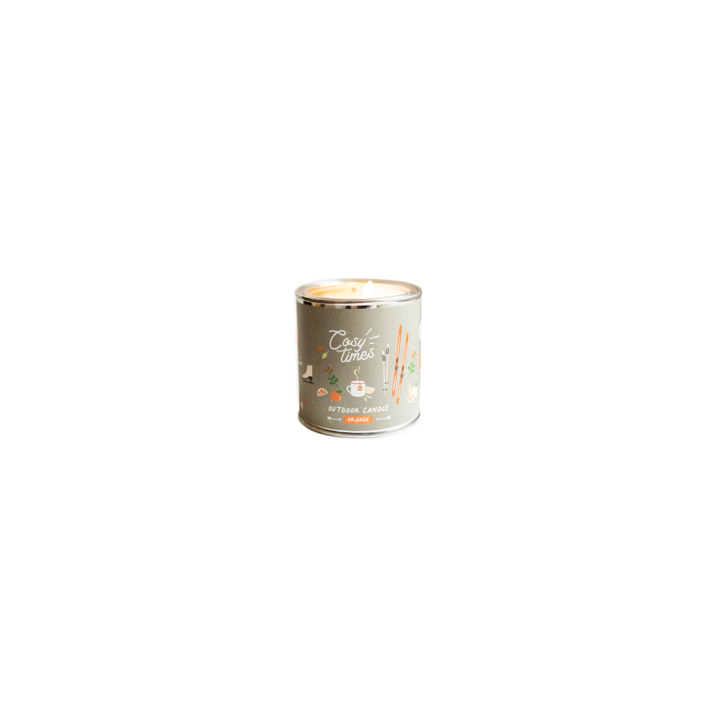 Roadtyping – organic orange scented candle in tin