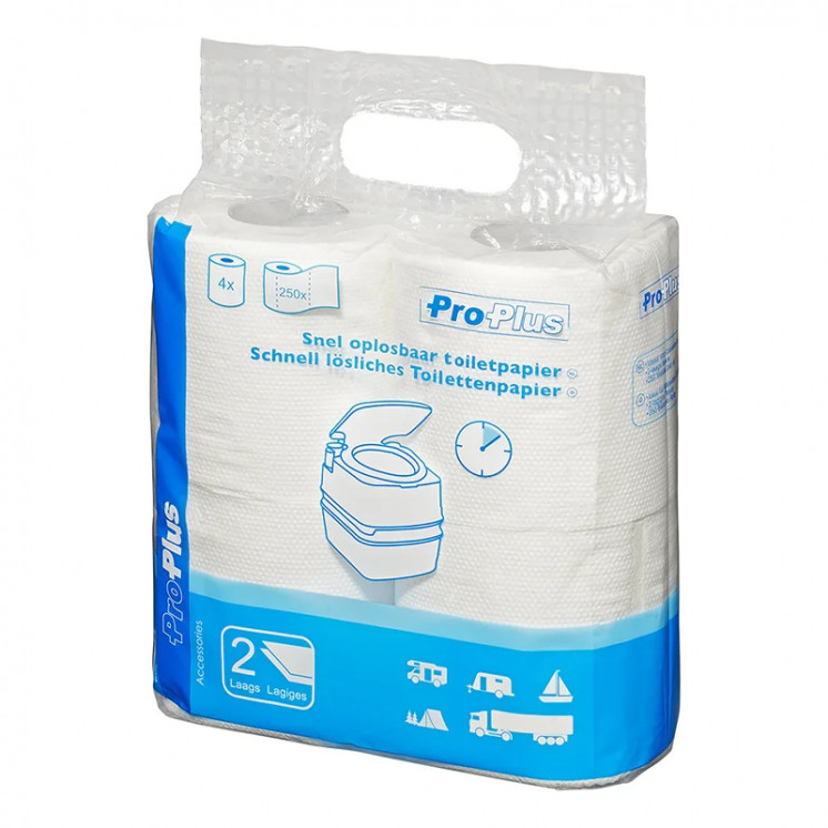 Snel oplosbaar toiletpapier (4 stuks)